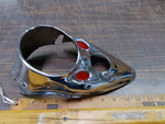 Vtg Cat Eye Dash Cover OEM Re-chrome Knucklehead Flathead Harley Original