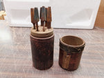 Antique Cleveland Twist CO #13 Set Bit Vintage Stock Metal Tools Wood Case 1910