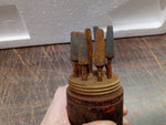Antique Cleveland Twist CO #13 Set Bit Vintage Stock Metal Tools Wood Case 1910