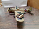Vtg Cox Curtiss P-40 Warhawk Engine Powered Combat Camouflage Aircraft NO-5500