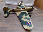 Vtg Cox Curtiss P-40 Warhawk Engine Powered Combat Camouflage Aircraft NO-5500