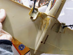 Vtg Cox Curtiss P-40 Warhawk Engine Powered Combat Camouflage Aircraft NO-5500