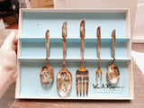Wm.A.Rogers By Oneida Wildwood Always Silver Plate 5 Piece Hostess Set In Box