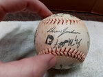 Vtg Chicago Cubs Autographed Baseball 24 Signatures Various Players Collectible