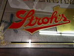 Vtg Stroh's Beer Wall Bar Mancave Mirror Sign You Have A Friend In Pennsylvania