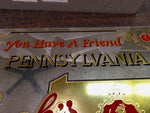 Vtg Stroh's Beer Wall Bar Mancave Mirror Sign You Have A Friend In Pennsylvania