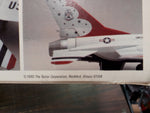 Vtg 1990 F-16A/B USAF Thunderbird Aircraft Model Kit Testors Italeri 1/72 Scale