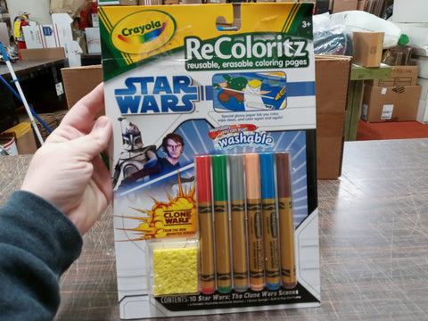 Star Wars Crayola ReColoritz Reusable Erasable Coloring Pages w/Washable Markers