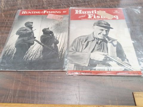 VTG October 1942 & 1943 Hunting Fishing Magazines Combined National Sportsman