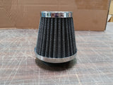 Vtg Tapered Air Filter Emgo A/F Chrome End 42mm Universal Clamp-On 12-55742 NIB