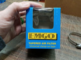 Vtg Tapered Air Filter Emgo A/F Chrome End 42mm Universal Clamp-On 12-55742 NIB