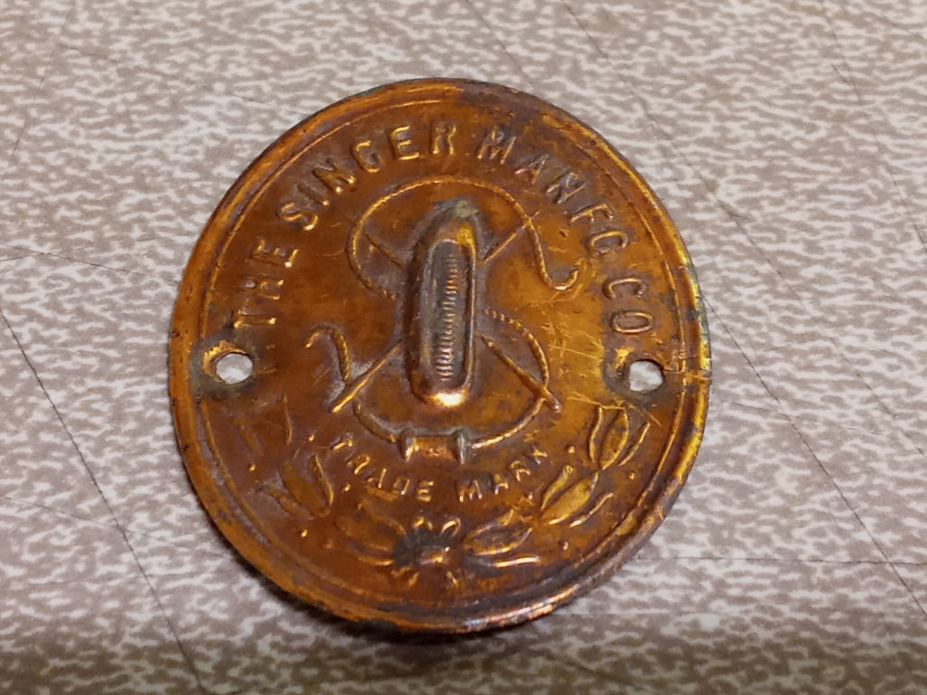De Singer Collection Tag Vtg The Singer MFG Co Tag Sewing Machine Label Metal Collectible Adver ...