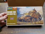 Hasegawa British Army Medium Tank M3 Grant Mk.1 Mini Box 5 Model Kit 1/72 MB005