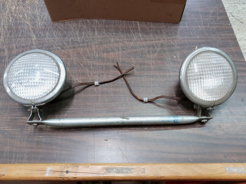 Custom Tractor Headlight Spotlight Head Lamp Assembly General Electric Bulbs 6V