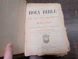Vtg AJ Holman 1895 Holy Bible Complete Concordance Illustrative Refurbish Needed