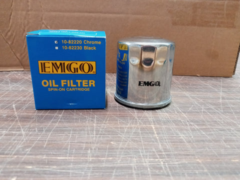 EMGO Motorcycle Chrome Oil Filter Cartridge 10-82220 Replace Honda 15410-MM9-003