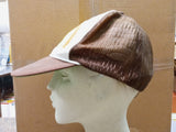 Vtg Brown & White Hawaii Rainbow Hilo Hatties Trucker Snap Back Hat L/XL W Tags