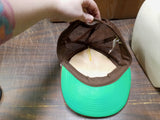 Vtg Brown & White Hawaii Rainbow Hilo Hatties Trucker Snap Back Hat L/XL W Tags