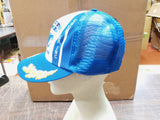 Vtg Lewis & Coulter Trucker Hat USA Contractors Equipment Supplies Blue & White