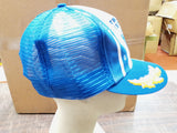 Vtg Lewis & Coulter Trucker Hat USA Contractors Equipment Supplies Blue & White