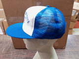 Vtg Blue & White Genuine Motor Parts PA GM AC Delco Mesh Trucker Hat Snapback