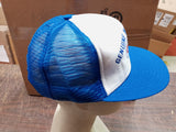 Vtg Blue & White Genuine Motor Parts PA GM AC Delco Mesh Trucker Hat Snapback