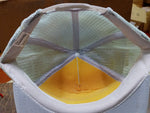 Vtg NAPA Auto Parts Grey Blue Mesh Snapback Trucker Hat Louisville Line OS Korea