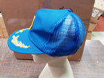 Vtg NAPA Blue & Gold Egg Scramble Mesh Snapback Trucker Hat Louisville MFG USA