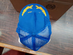 Vtg NAPA Blue & Gold Egg Scramble Mesh Snapback Trucker Hat Louisville MFG USA