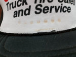 Vtg Sears Truck Service Black & White Mesh Snapback Trucker Hat Radio Kap II OS