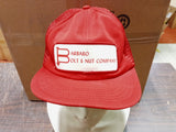 Vtg Barbaro Bolt & Nut Hat Red & White Patch Mesh Trucker Snapback OS ASI-7624