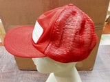 Vtg Barbaro Bolt & Nut Hat Red & White Patch Mesh Trucker Snapback OS ASI-7624