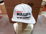 Vtg Bosch Bulldog McJunkin Grey Mesh Trucker Snapback Challenger Caps Adjustable