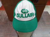 Vtg Sullair Green & White Air Compressor Logo Foam Trucker Snapback Farming Hat