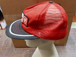 Vtg Firestone Red & Black Patch Logo 80S Snapback Trucker Mesh Swingster OS USA