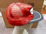 Vtg Firestone Red & Black Patch Logo 80S Snapback Trucker Mesh Swingster OS USA