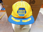 Vtg NAPA Blue & Yellow Scrambled Egg Racing Patch Snapback Light Weight Fabric