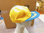 Vtg NAPA Blue & Yellow Scrambled Egg Racing Patch Snapback Light Weight Fabric