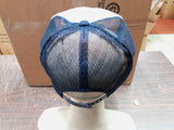 Vtg Clothing L&M Tire Service New Kensington Blue & White Mesh Snapback Trucker