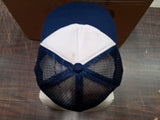 Vtg Clothing L&M Tire Service New Kensington Blue & White Mesh Snapback Trucker