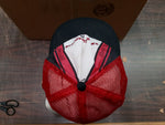 Vtg Clothing Big Nick Knickerboxer Russel CO Red Black & White Mesh Snapback Hat