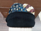 Hot Leather Knit Beanie American Flag Sublimated Motorcycle Apparel & Accessory