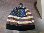 Hot Leather Knit Beanie American Flag Sublimated Motorcycle Apparel & Accessory