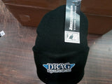 Drag Specialties Throttle Threads Mens Cuffed Beanie Black Hat Stocking Cap OSFM