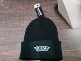 Drag Specialties Throttle Threads Mens Cuffed Beanie Black Hat Stocking Cap OSFM