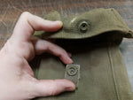Vtg MKIII British 37 Pattern Ammunition Pouch Khaki Cotton WWII Military Army