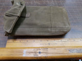 Vtg MKIII British 37 Pattern Ammunition Pouch Khaki Cotton WWII Military Army