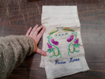 Vtg 1950 Pusan Korea Table Runner Handstitched Double Dragon Artwork Collectible