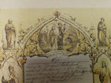 VTG 1884 Baptismal Nov Eli Parents Michael & Catherine Rev J Wetzler Collectible