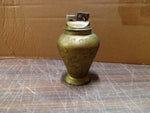Vtg Brass Hand Hammered Tabletop Lighter 4 1/2 Inch Stamped India Japan No Top